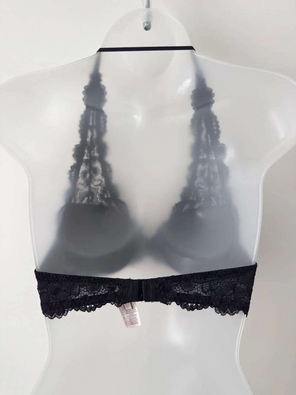 2010s style black lace halter bra - Picture 3 of 6